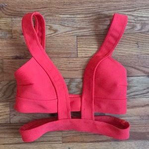 Neoprene cut out bikini top